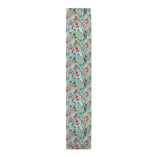 Green Lush Floral Outdoor Table Runner